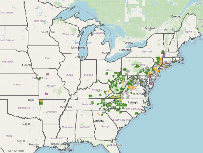 longhorned tick tick map