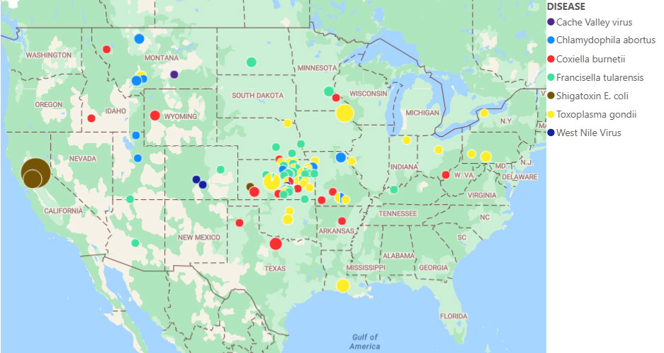 Click to enlarge Zoonotic disease map
