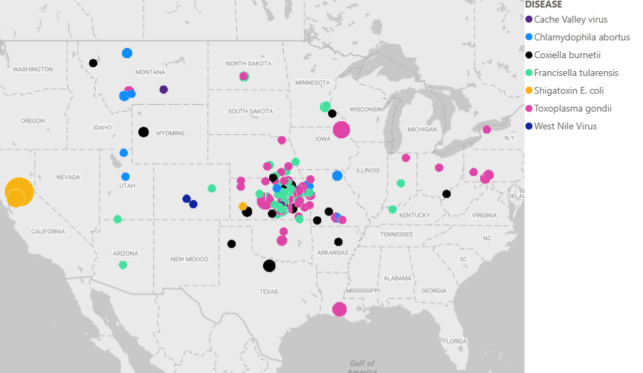 approximate geographical locations of positive samples submitted to KVDL
